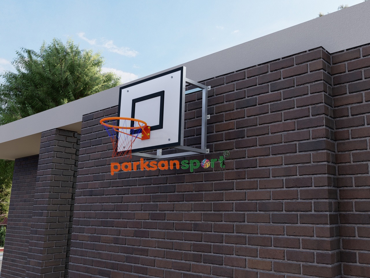 Basketball Court Equipment / Wall Mounted Basketball Hoop with MDF Board (90x120) - 60216