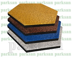 61010-RUBBER TILE FLOOR HEXAGON SPECIAL COLOR CHART 