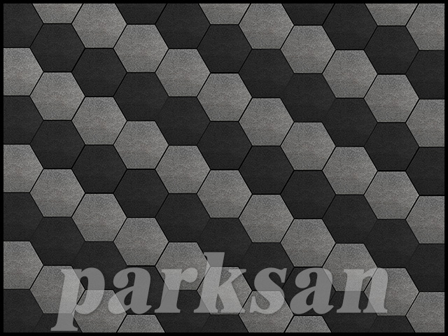 Rubber Parquet Flooring / 61008-02 Rubber Tile Hexagon Model Standard Colors