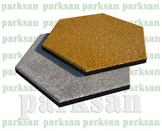 61010-01 Rubber Tile Hexagon Model Special Colors 