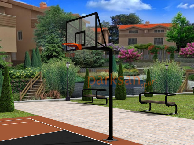 Basketball Hoop with Glass Backboard (105x180) - 60274  