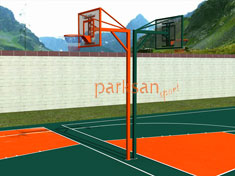 Training Type Two-Way Basketball Hoop with Glass Backboard (90x120) - 60281