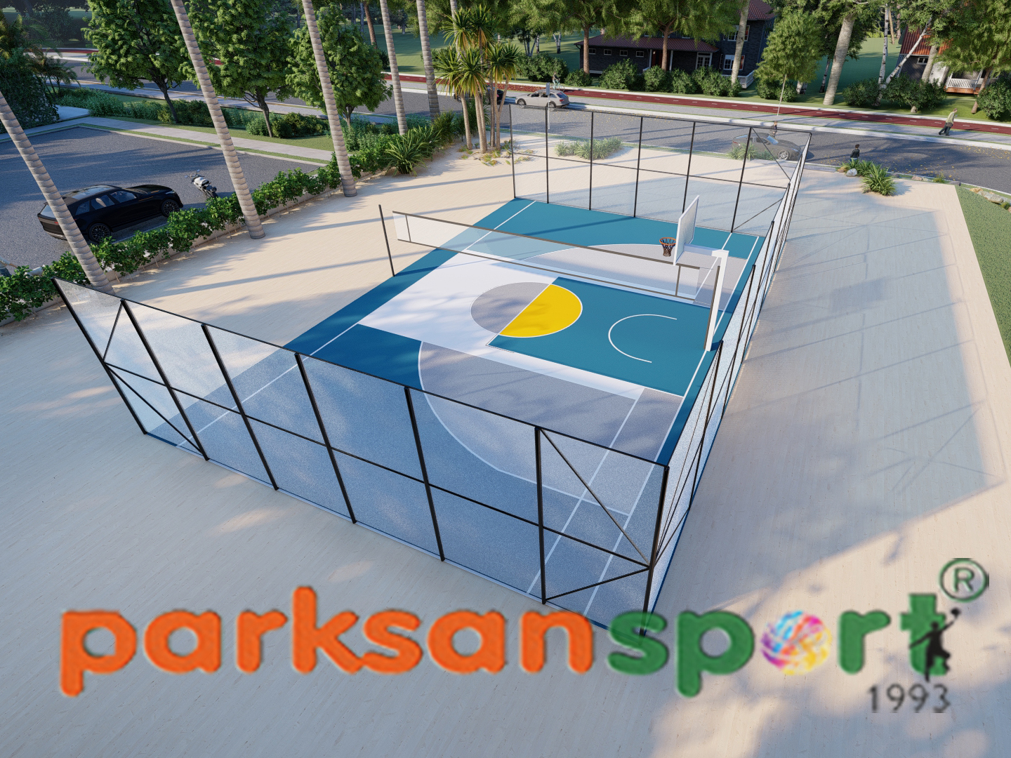 Construction of Sports Fields & Multi-Purpose Sports Fields / Half Basketball Court (Basketball + Volleyball) - 60108 