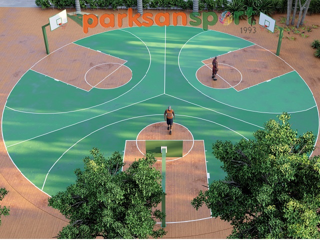 Construction of Sports Fields & Multi-Purpose Sports Fields / Three Way Circle Basketball Court - 60124 