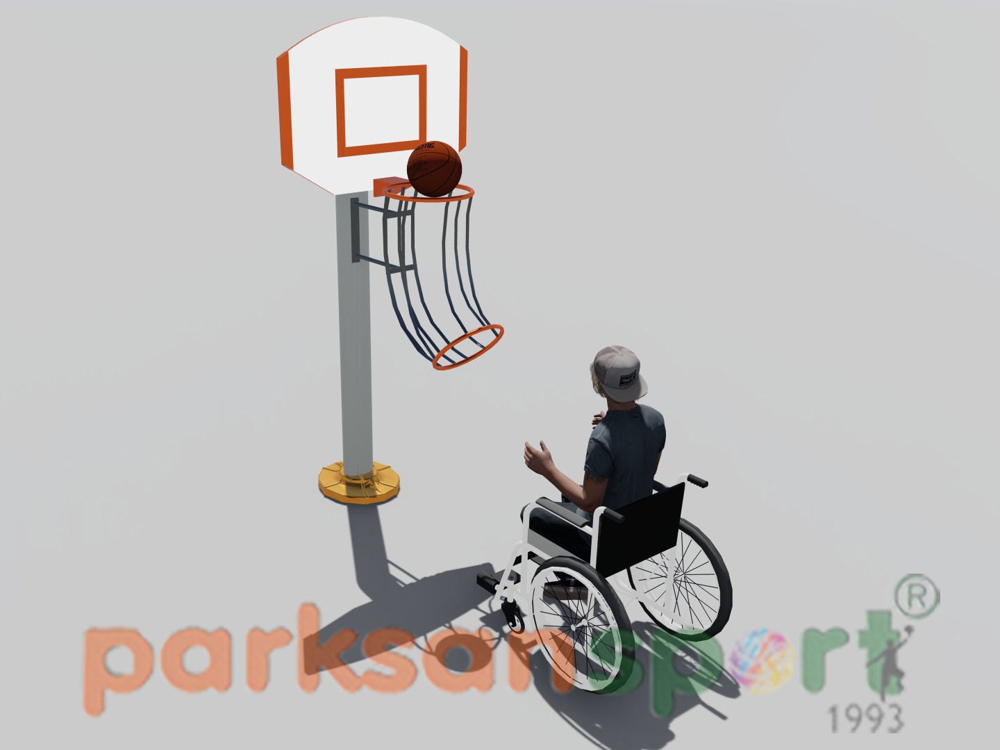 Sports Equipment - Barrier-Free Series  / Barrier-Free Basketball Hoop - 60970