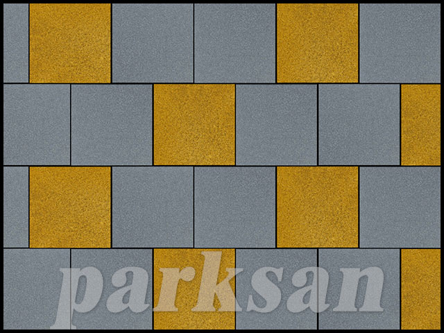Rubber Parquet Flooring / 61002-01 Rubber Tile Special Color (White - Yellow)