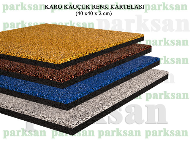 Rubber Parquet Flooring / 61002 - RUBBER TILE FLOOR 50x50 SPECIAL COLOR CHART