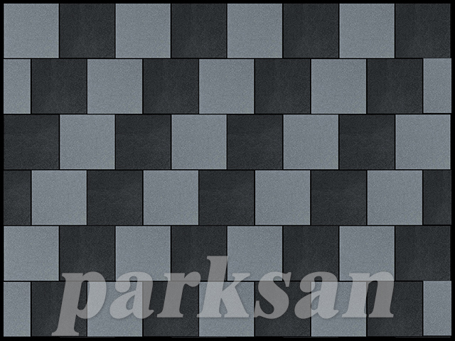 Rubber Parquet Flooring / 61000-02 Eco Rubber Tile (Black)