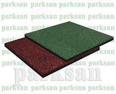 61000-01 Eco Rubber Tile (Red - Green) 