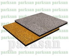 61002-01 Rubber Tile Special Color (White - Yellow) 