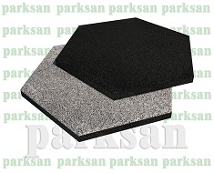 61008-02 Rubber Tile Hexagon Model Standard Colors