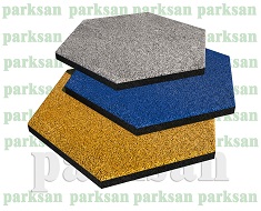 61010-04 Rubber Tile Hexagon Model Special Colors 