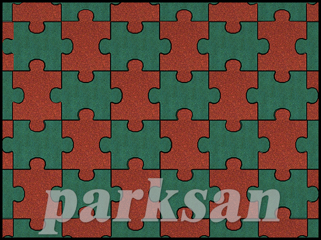 Rubber Parquet Flooring / 61004-01 Rubber Tile Puzzle Model Standard Colors