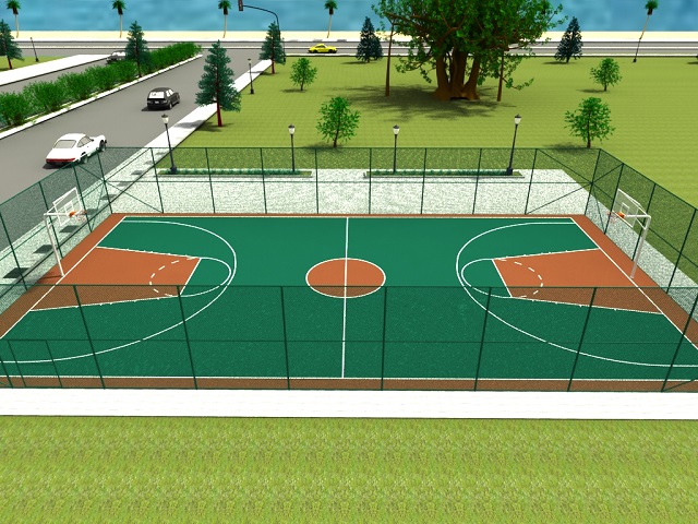 Construction of Sports Fields & Multi-Purpose Sports Fields / Basketball Court Line - 60160-01