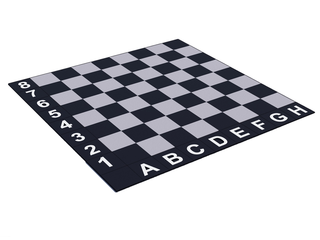 Rubber Tile Hopscotch and Chess Game Set Models  / 61510 - 01 Rubber Tile Garden Chess Game Set (Standard Series / Black-Grey) 