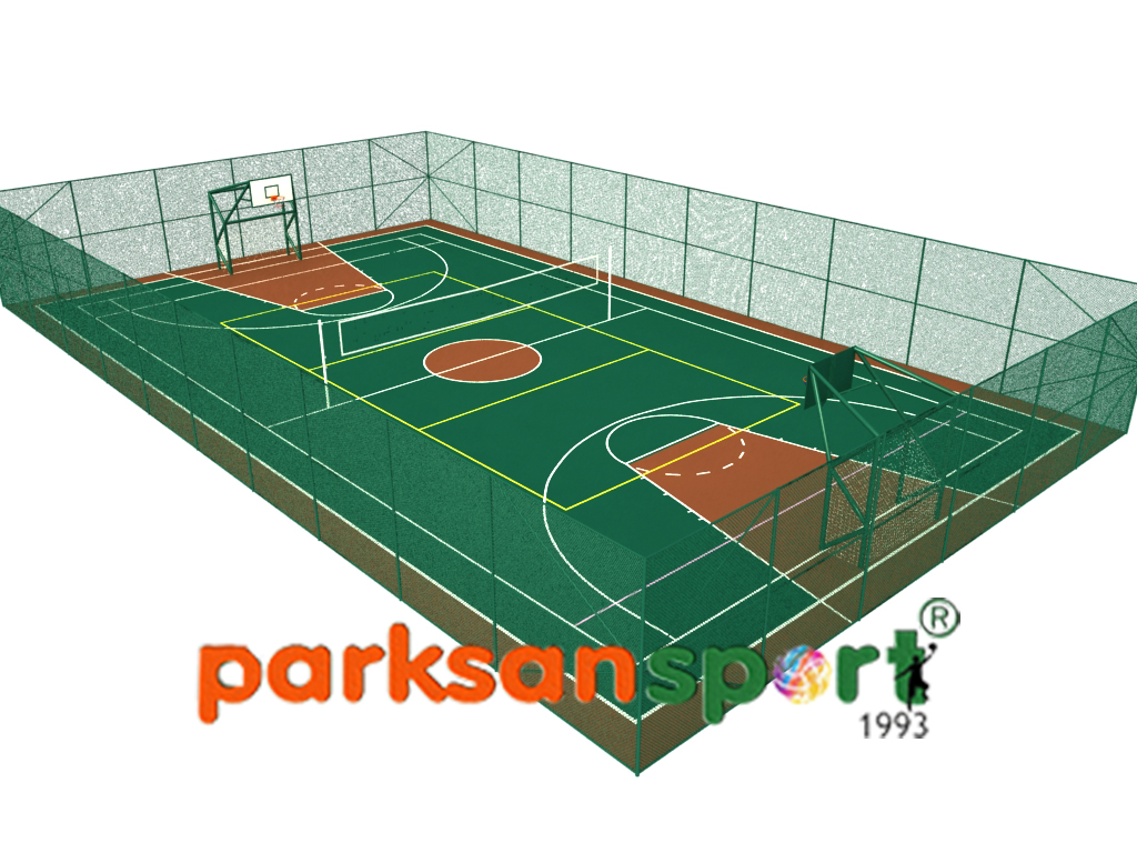 Multi-Purpose Sports Field (Basketball + Volleyball + Football) - 60140  