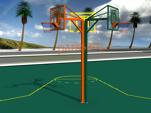 Basketball Court Equipment / Training Type Three-Way Basketball Hoop with Glass Backboard (90x120) - 60283