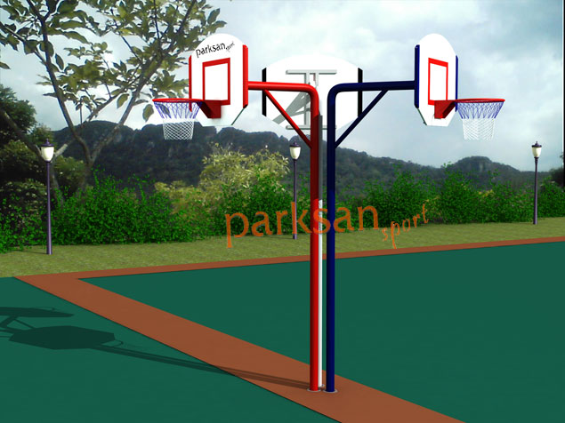 Basketball Court Equipment / Training Type Three-Way Basketball Hoop with Fiber Board (90x120) - 60282